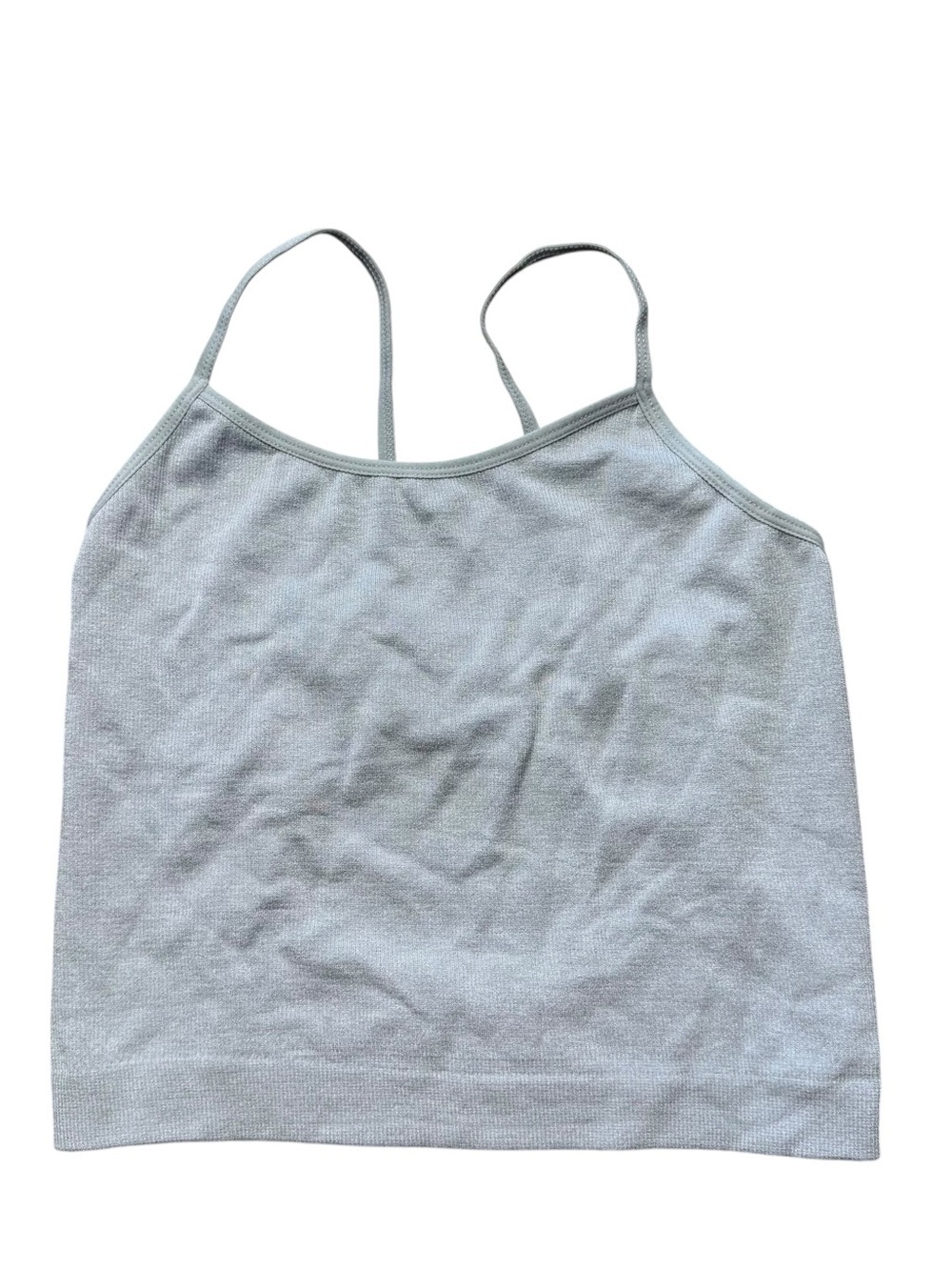 Simple Light Gray Spaghetti Strap Bralette Top Size M/L